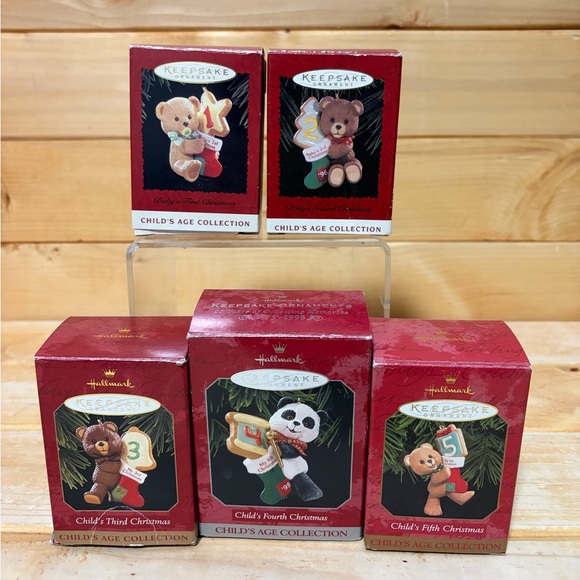 Hallmark Other - Vintage Hallmark Childs Age Collection Ornaments - Age 1 - 5